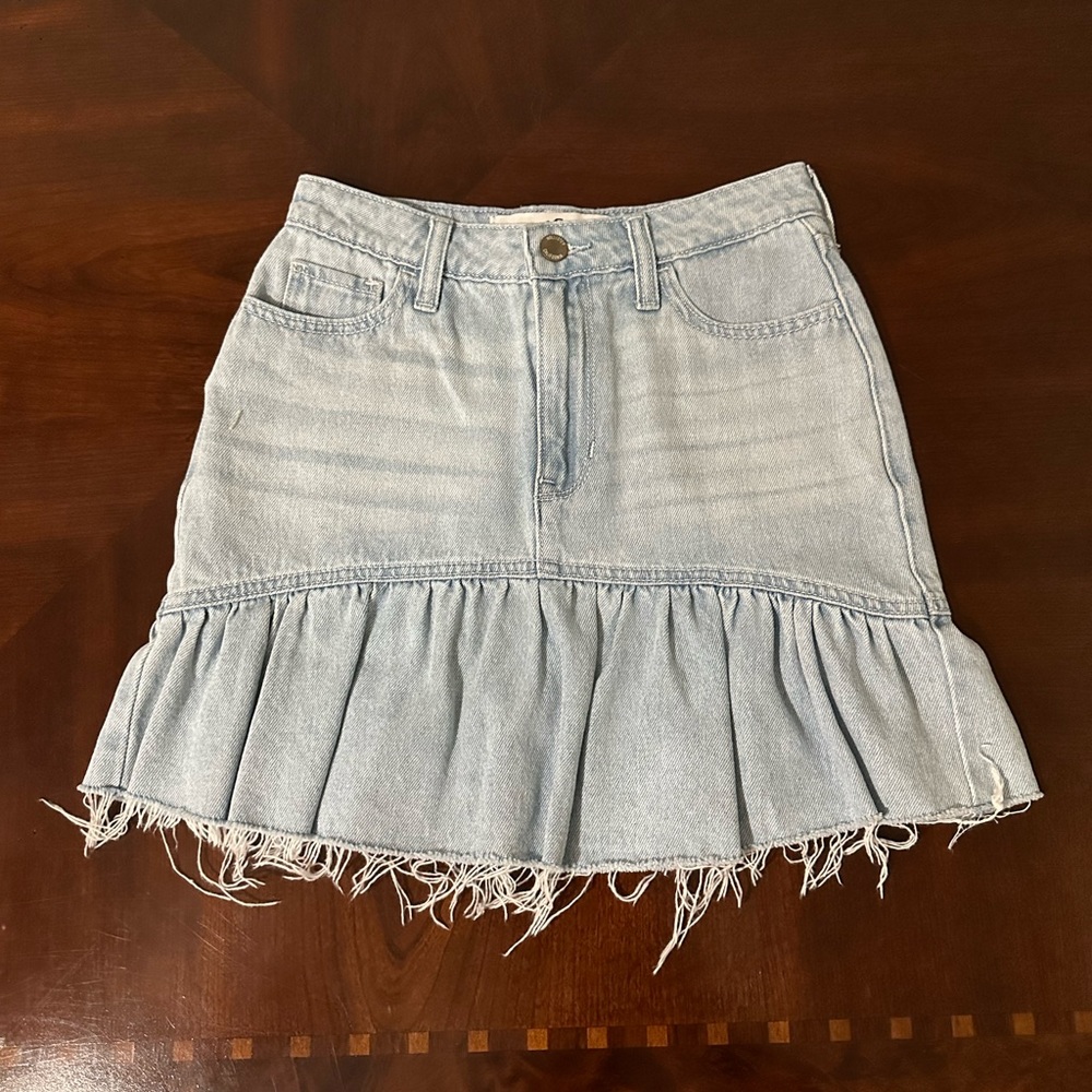 Hollister jean skirt